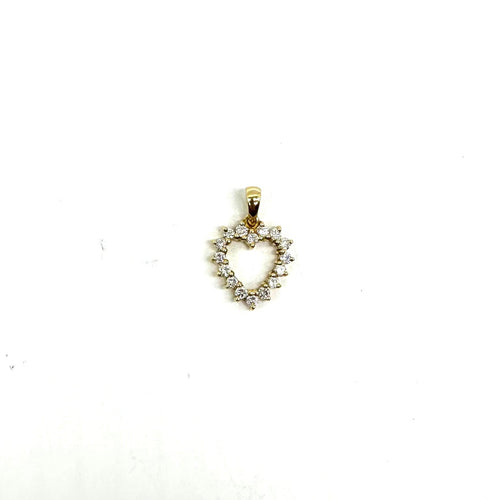 Pendentif Pendentif cœur en or jaune 18 carats et diamants 58 Facettes Z15B51681