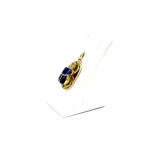 Pendentif Pendentif scarabée en or jaune 750 et lapis-lazuli 58 Facettes Z15B51683