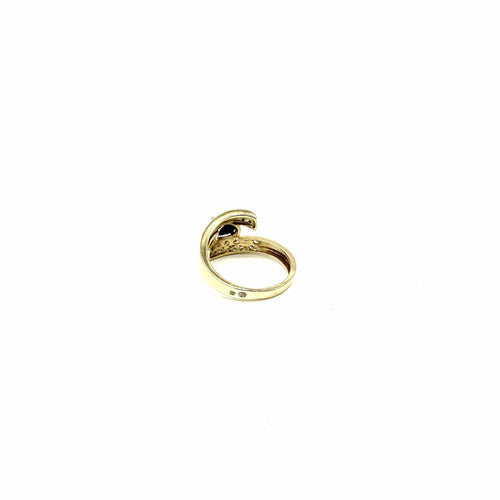 Bague Bague en or bicolore 750/1000 saphir et diamants 58 Facettes Z15B51697