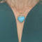 Pendentif Pendentif cœur en or jaune 585 avec larimar 58 Facettes Z15B51719