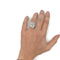 Bague 53 Bague Art déco en platine et or blanc 750 avec diamants 58 Facettes Z15B51787