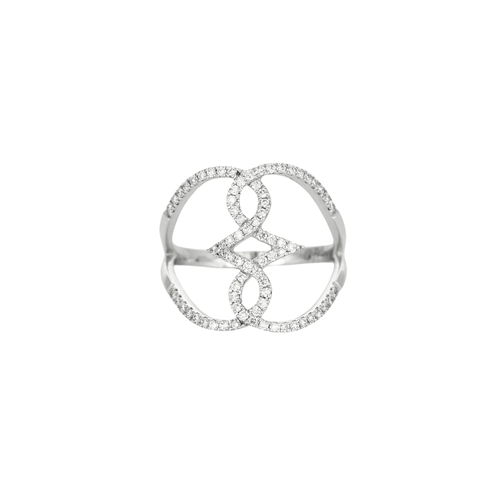 Bague 54 Bague or blanc diamants 58 Facettes 3131634