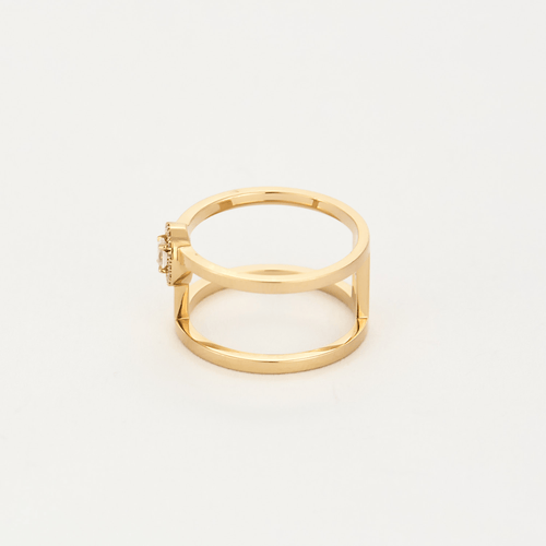 Bague 52.5 MESSIKA - GLAM'AZONE 2 rangs - Bague en or rose et diamants 58 Facettes DV11154-9