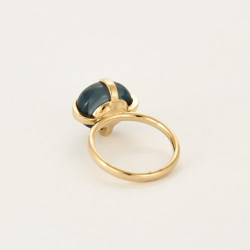Bague 53 Pomellato - Veleno  - Bague en or rose, topaze blue london. 58 Facettes DV19401-1