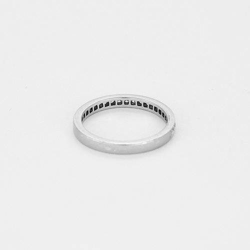 Bague 54 MAUBOUSSIN - Demie alliance en or gris et diamants 58 Facettes DV19774-1