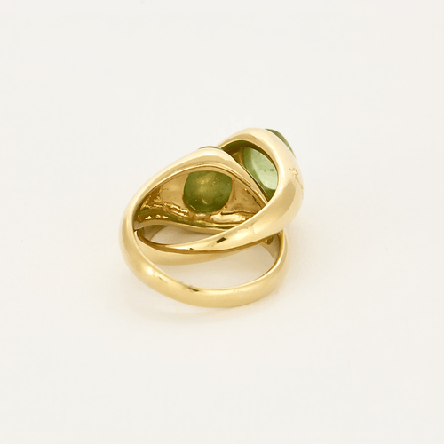 Bague 51 POMELLATO - Bague entrelacées en or jaune et péridots 58 Facettes DV2312-12