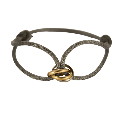 CARTIER - TRinity - Bracelet cordon et pendentif trois ors