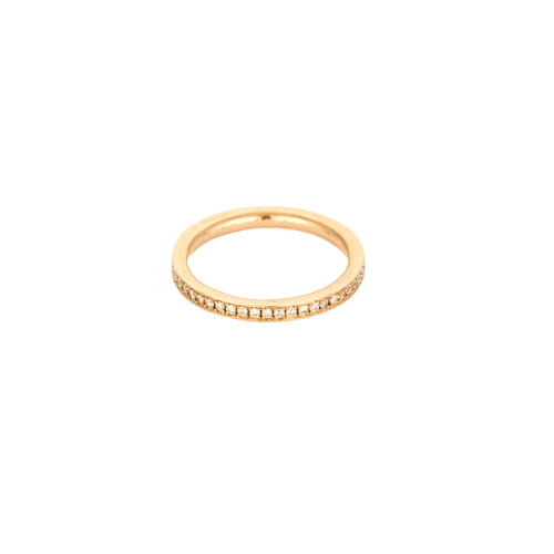 Bague 49 Alliance en or rose et diamants 58 Facettes DV19586-3-49-2
