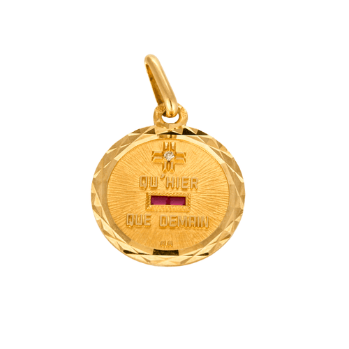 Pendentif AUGIS - Médaille sentimentale 58 Facettes DV11852-2
