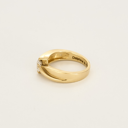 Bague 50 Bague Solitaire en or jaune et diamants 58 Facettes DV19968-1-50-2