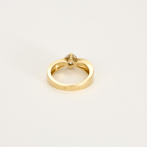 Bague 50 Bague Solitaire en or jaune et diamants 58 Facettes DV19968-1-50-2