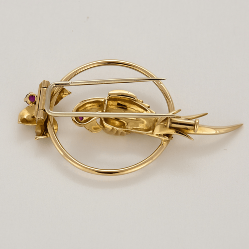 Broche "Perroquet" en or jaune 58 Facettes DV15052-16