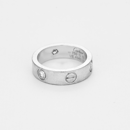 Bague 53 CARTIER- Love - Bague en or blanc et diamants 58 Facettes DV0379-23-53-2