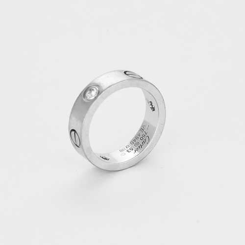 Bague 53 CARTIER- Love - Bague en or blanc et diamants 58 Facettes DV0379-23-53-2