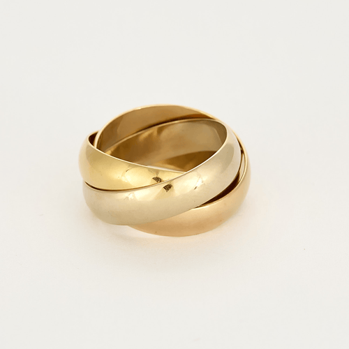 Bague 56 CARTIER - Trinity - Extra large - Bague trois anneaux en or de trois couleurs 58 Facettes DV0379-27-56-3