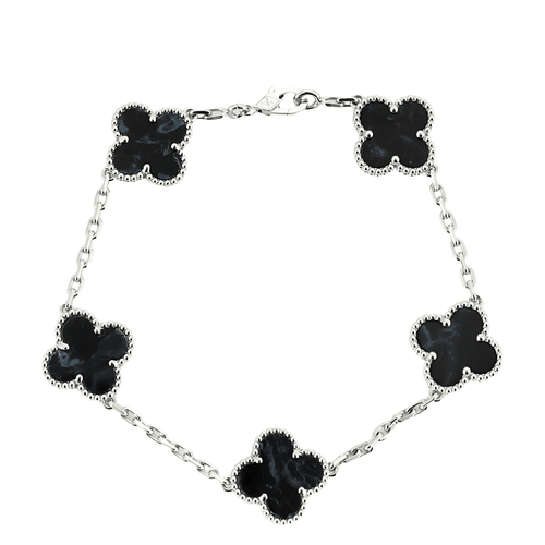 Bracelet Van Cleef & Arpels - Vintage Alhambra - Bracelet en or gris et Pietersite 58 Facettes DV0830-27