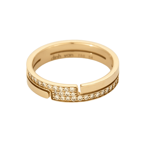 Bague 54 Dinh Van- Seventies - Bague en or rose et diamants 58 Facettes DV1703-2