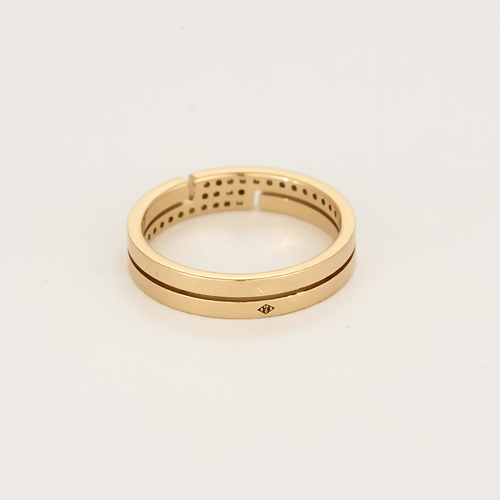 Bague 54 Dinh Van- Seventies - Bague en or rose et diamants 58 Facettes DV1703-2