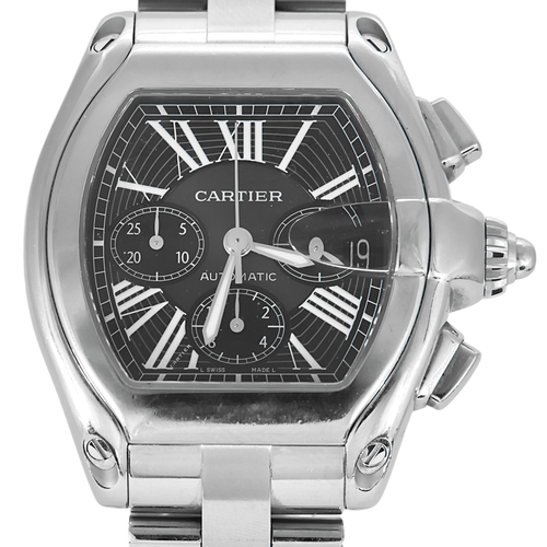 Montre CARTIER - Roadster Chronographe - Montre en acier à boitier tonneau à mouvement automatique 58 Facettes DV19392-1