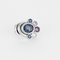 Boucles d'oreilles Paire de boucles d'oreilles en or gris saphirs, diamants, améthystes 58 Facettes DV0188-2