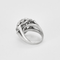 Bague 48 Elégante Bague Fleur en or gris diamants et saphir rose 58 Facettes DV20388-1