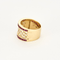 Bague 49 Bague bandeau en or jaune, diamants et rubis 58 Facettes DV20378-1