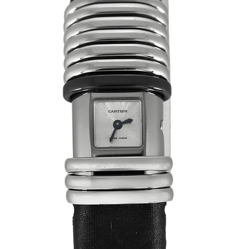 Montre CARTIER - Déclaration - Montre à secret en acier et en titane à boitier rectangulaire à mouvement quartz 58 Facettes DV17299-2