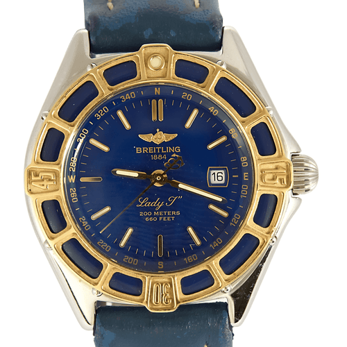 Montre BREITLING - Lady J - Montre en acier à boitier rond et à mouvement quartz 58 Facettes DV18903-2