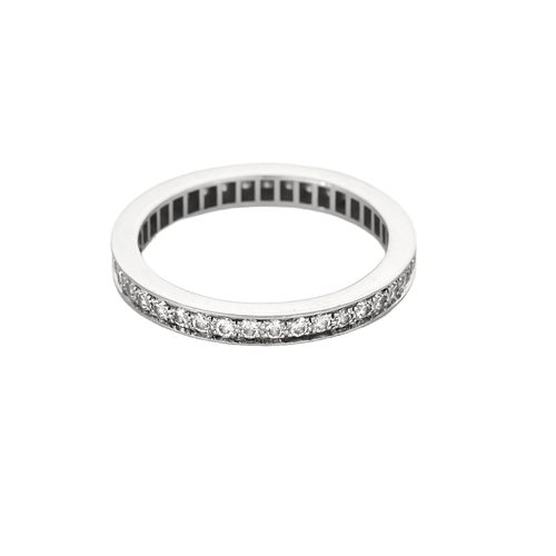 Bague 48 VAN CLEEF & ARPELS - Alliance Diamants Romance en platine et diamants 58 Facettes DV18109-3