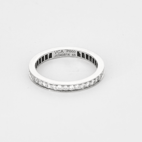 Bague 48 VAN CLEEF & ARPELS - Alliance Diamants Romance en platine et diamants 58 Facettes DV18109-3