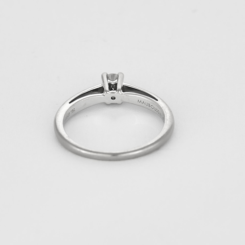 Bague 49,5 MAUBOUSSIN - "Tu es le sel de ma vie" - Bague Solitaire en or blanc et diamants 58 Facettes DV20425-1-495-6