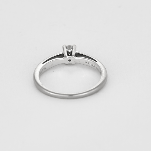 Bague 49,5 MAUBOUSSIN - "Tu es le sel de ma vie" - Bague Solitaire en or blanc et diamants 58 Facettes DV20425-1-495-6