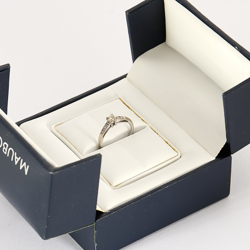 Bague 49,5 MAUBOUSSIN - "Tu es le sel de ma vie" - Bague Solitaire en or blanc et diamants 58 Facettes DV20425-1-495-6