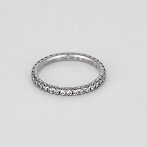 CARTIER - ETINCELLE - Alliance américaine en or blanc et diamants