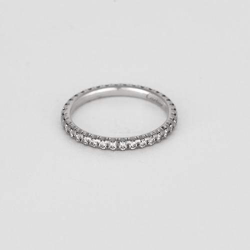 CARTIER - ETINCELLE - Alliance américaine en or blanc et diamants
