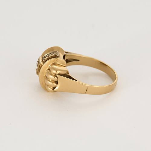 Bague 53.5 Bague Tank en or jaune et diamants 58 Facettes DV20281-1