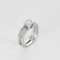 Bague 50 DINH Van - Bague le cube en or gris et diamants. Grand Modèle 58 Facettes DV20347-1-50-2