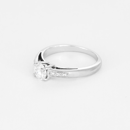 Bague 48 Mauboussin- Tu es le Sel de ma vie N°5 - Bague solitaire en or gris et diamants 58 Facettes DV13879-1