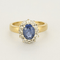 Bague 51 Bague marguerite en or jaune et or gris saphir et diamants 58 Facettes DV17778-1