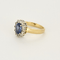 Bague 51 Bague marguerite en or jaune et or gris saphir et diamants 58 Facettes DV17778-1