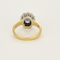 Bague 51 Bague marguerite en or jaune et or gris saphir et diamants 58 Facettes DV17778-1
