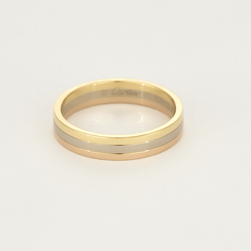 Bague 63 Cartier  Collection "Vendôme Louis Cartier" - Alliance trois ors 58 Facettes DV17684-1
