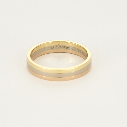Bague 63 Cartier  Collection "Vendôme Louis Cartier" - Alliance trois ors 58 Facettes DV17684-1