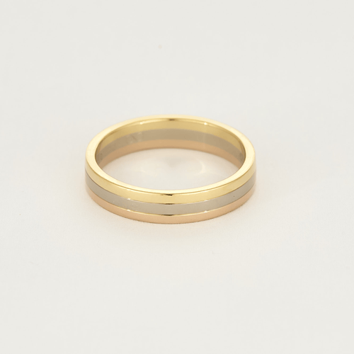 Bague 63 Cartier  Collection "Vendôme Louis Cartier" - Alliance trois ors 58 Facettes DV17684-1