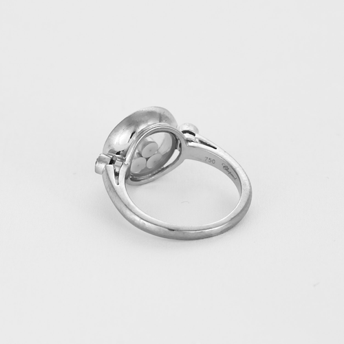 Bague 49 CHOPARD- Happy Diamonds Icons. Bague en or gris et diamants 58 Facettes DV0250-2