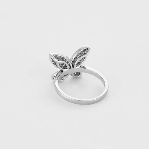 Bague 52 Graff - Butterfy - Mini bague en or gris et diamants 58 Facettes DV19643-3