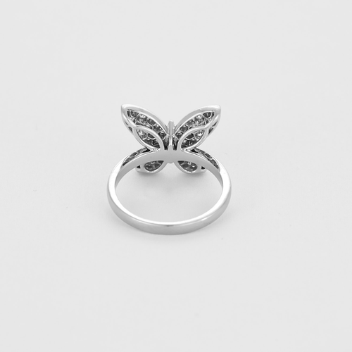 Bague 52 Graff - Butterfy - Mini bague en or gris et diamants 58 Facettes DV19643-3