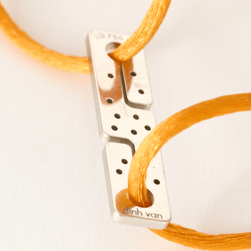 Bracelet Dinh Van - Bracelet Cordon Seventies en or blanc et diamants 58 Facettes DV0997-3