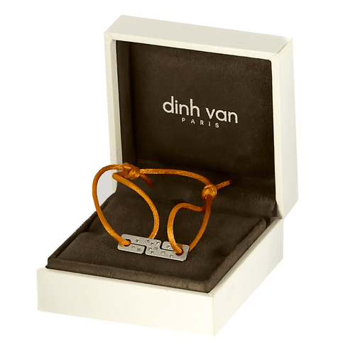 Bracelet Dinh Van - Bracelet Cordon Seventies en or blanc et diamants 58 Facettes DV0997-3