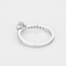 Bague solitaire en platine et diamants